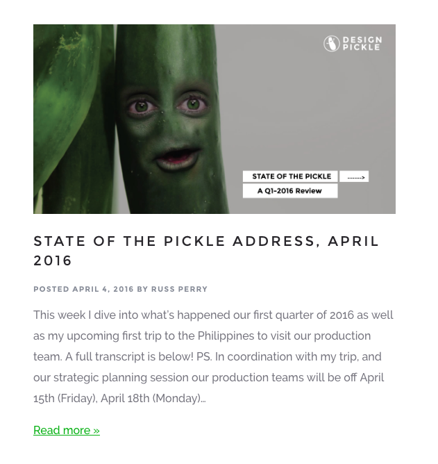 Design Pickle Post 2